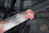 Blackside Customs Kyoto Drifter- Fixed Blade Wharncliffe Wakizashi- Crimson Myst Blade Finish- Bastinelli Cord Wrapped Handle- Special Kimo Custom Leather Sheath BSC-KD-CRIMSON-BAST