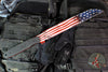 Blackside Customs Kyoto Drifter Fixed Blade Wharncliffe Wakizashi- Old Glory Blade Finish- Black G-10 Scales- Black HW BSC-KD-GLORY-BLKG10
