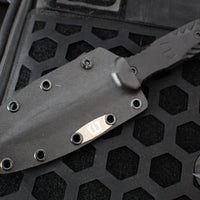 Blackside Customs Phase 7 SDM- Double Edge Dagger - Black Aluminum Handle Scales- Black Sub Zero Finished Blade BSC-P7SDM-BLKA-SUBZERO