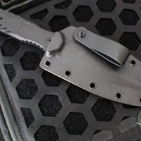 Blackside Customs Phase 7 SDM- Double Edge Dagger - Black Aluminum Handle Scales- Black Sub Zero Finished Blade BSC-P7SDM-BLKA-SUBZERO