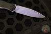 Blackside Customs Phase 7 SDM- Double Edge Dagger - Black Aluminum Handle Scales- Purple Half Tone Camo Finished Blade BSC-P7SDM-BLKA-PUCA