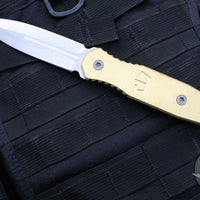 Blackside Customs Phase 7 SDM- Double Edge Dagger - Brass Scales- Stonewash Blade BSC-P7SDM-BRASS-SW