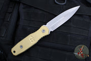 Blackside Customs Phase 7 SDM- Double Edge Dagger - Brass Scales- Stonewash Blade BSC-P7SDM-BRASS-SW