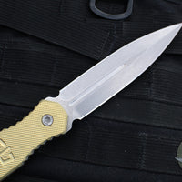 Blackside Customs Phase 7 SDM- Double Edge Dagger - Brass Scales- Stonewash Blade BSC-P7SDM-BRASS-SW