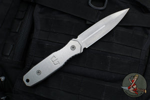 Blackside Customs Phase 7 SDM- Double Edge Dagger - Titanium Scales- Stonewash Blade BSC-P7SDM-TI-SW