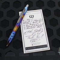 Blackside Customs Titanium Pen - Flamed and Polished v4