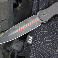 Blackside Customs Phase 7 SDM- Double Edge Dagger- Black G-10 Handle- Dark Beskar Redline Finish BSC-P7SDM-BLK-DRKBESKARRED
