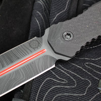 Blackside Customs Phase 7 SDM- Double Edge Dagger- Black G-10 Handle- Dark Beskar Redline Finish BSC-P7SDM-BLK-DRKBESKARRED