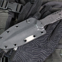 Blackside Customs Phase 7 SDM- Double Edge Dagger- Black G-10 Handle- Dark Beskar Redline Finish BSC-P7SDM-BLK-DRKBESKARRED