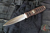 Blackside Customs Phase 7 SDM- Double Edge Dagger - Bastinelli Brown Cord Wrapped Handle- Starlingear Menuki- Mike Irie Hand Ground Magnacut Blade BSC-P7SDM-HG-BAST-STAR