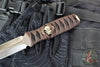 Blackside Customs Phase 7 SDM- Double Edge Dagger - Bastinelli Brown Cord Wrapped Handle- Starlingear Menuki- Mike Irie Hand Ground Magnacut Blade BSC-P7SDM-HG-BAST-STAR