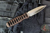 Blackside Customs Phase 7 SDM- Double Edge Dagger - Bastinelli Brown Cord Wrapped Handle- Starlingear Menuki- Mike Irie Hand Ground Magnacut Blade BSC-P7SDM-HG-BAST-STAR
