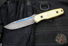 Blackside Customs Plan B Fixed Blade - Beskar Finish- Brass Scales BSC-PB-BESKAR-BR