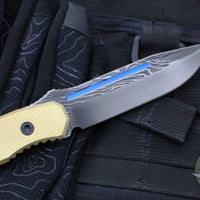 Blackside Customs Plan B Fixed Blade - Beskar Finish- Brass Scales BSC-PB-BESKAR-BR