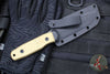 Blackside Customs Plan B Fixed Blade - Beskar Finish- Brass Scales BSC-PB-BESKAR-BR
