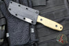 Blackside Customs Plan B Fixed Blade - Beskar Finish- Brass Scales BSC-PB-BESKAR-BR