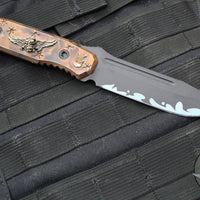 Blackside Customs Plan B Fixed Blade -One Off- Sumi Finish- Custom Copper Starlingear Gunner Scales BSC-PB-STAR1-SUMI