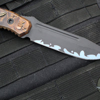 Blackside Customs Plan B Fixed Blade -One Off- Sumi Finish- Custom Copper Starlingear Gunner Scales BSC-PB-STAR1-SUMI