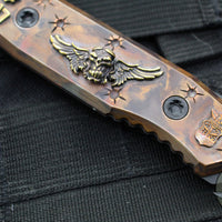 Blackside Customs Plan B Fixed Blade -One Off- Sumi Finish- Custom Copper Starlingear Gunner Scales BSC-PB-STAR1-SUMI