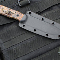 Blackside Customs Plan B Fixed Blade -One Off- Sumi Finish- Custom Copper Starlingear Gunner Scales BSC-PB-STAR1-SUMI