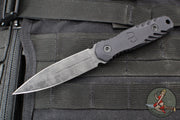 Blackside Customs Phase 7- Double Edge Dagger - Black Aluminum Scales- Skull Camo Finished PBS27 Steel Blade BSC-P7-BLKAL-SKULL