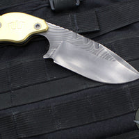 Blackside Customs/Strider Knives SLCC Fixed Blade- Drop Point- Beskar Edition- Brass Scales