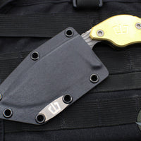 Blackside Customs/Strider Knives SLCC Fixed Blade- Drop Point- Beskar Edition- Brass Scales