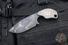 Blackside Customs/Strider Knives SLCC Fixed Blade- Drop Point- Titanium Scale- Black Multicam Finished Magnacut Blade