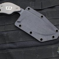 Blackside Customs/Strider Knives SLCC Fixed Blade- Drop Point- Titanium Scale- Black Multicam Finished Magnacut Blade