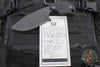 Blackside Customs/Strider Knives SLCC Fixed Blade- Drop Point Edge- Black G-10 Scale- Flamed Titanium Blade