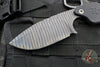 Blackside Customs/Strider Knives SLCC Fixed Blade- Drop Point Edge- Black G-10 Scale- Flamed Titanium Blade