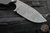 Blackside Customs/Strider Knives SLCC Fixed Blade- Drop Point Edge- Black G-10 Scale- Flamed Titanium Blade