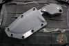 Blackside Customs/Strider Knives SLCC Fixed Blade- Drop Point Edge- Black G-10 Scale- Flamed Titanium Blade