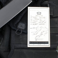 Blackside Customs Tokyo Drifter Fixed Blade Wakizashi- Black Blade Finish- Black Aluminum Scales- Black HW BSC-TD-BLK-BLKA