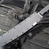 Blackside Customs Tokyo Drifter Fixed Blade Wakizashi- Black Blade Finish- Black Aluminum Scales- Black HW BSC-TD-BLK-BLKA