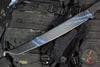Blackside Customs Tokyo Drifter Fixed Blade Wakizashi- Blue Splatter On Black Blade- Black G-10 Scales- Black HW BSC-TD-BLKBLUES-BLKG10