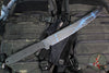 Blackside Customs Tokyo Drifter Fixed Blade Wakizashi- Blue Splatter On Black Blade- Black G-10 Scales- Black HW BSC-TD-BLKBLUES-BLKG10