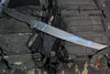 Blackside Customs Tokyo Drifter Fixed Blade Wakizashi- Blue Splatter On Black Blade- Black G-10 Scales- Black HW BSC-TD-BLKBLUES-BLKG10
