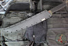 Blackside Customs Tokyo Drifter Fixed Blade Wakizashi- Bounty Hunter Finished Blade- Bastinelli Wrapped Black Cord BSC-TD-BOUNTY-BAST