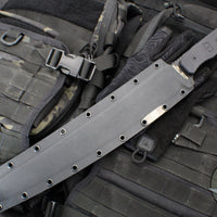 Blackside Customs Tokyo Drifter Fixed Blade Wakizashi- Multicam Over Black Finish- Black Aluminum Scales- Black HW BSC-TD-MULTIOB-BLKA