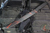 Blackside Customs Tokyo Drifter Fixed Blade Wakizashi- Red Splatter On Black Blade- Black G-10 Scales- Black HW BSC-TD-BLKREDS-BLKG10