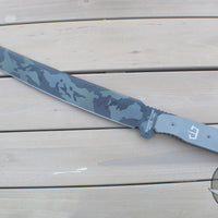 Blackside Customs Tokyo Drifter Fixed Blade Wakizashi- Black Multicam Blade Finish- Titanium Scales- Black HW BSC-TD-BLKCAMO-TI