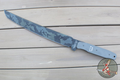 Blackside Customs Tokyo Drifter Fixed Blade Wakizashi- Black Multicam Blade Finish- Titanium Scales- Black HW BSC-TD-BLKCAMO-TI