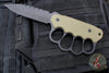 Blackside Customs Trench Boss- Single Edge Dagger - OD Green G-10 Handle Scales- Black Blade- Black Hardware