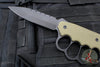 Blackside Customs Trench Boss- Single Edge Dagger - OD Green G-10 Handle Scales- Black Blade- Black Hardware