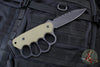 Blackside Customs Trench Boss- Single Edge Dagger - OD Green G-10 Handle Scales- Black Blade- Black Hardware