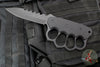 Blackside Customs Trench Boss- Single Edge Dagger - Black G-10 Handle Scales- Black REAPER Blade- Black Hardware