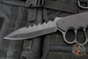 Blackside Customs Trench Boss- Single Edge Dagger - Black G-10 Handle Scales- Black REAPER Blade- Black Hardware