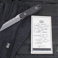 Blackside Customs Americana- SCRATCH DEAL- Covert- Reverse Tanto Edge- Two Tone Gray Matter Blade Finish- Black G-10 Scales BSC-AMCO-GMK-BLKG10 USED
