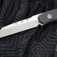 Blackside Customs Americana- SCRATCH DEAL- Covert- Reverse Tanto Edge- Two Tone Gray Matter Blade Finish- Black G-10 Scales BSC-AMCO-GMK-BLKG10 USED